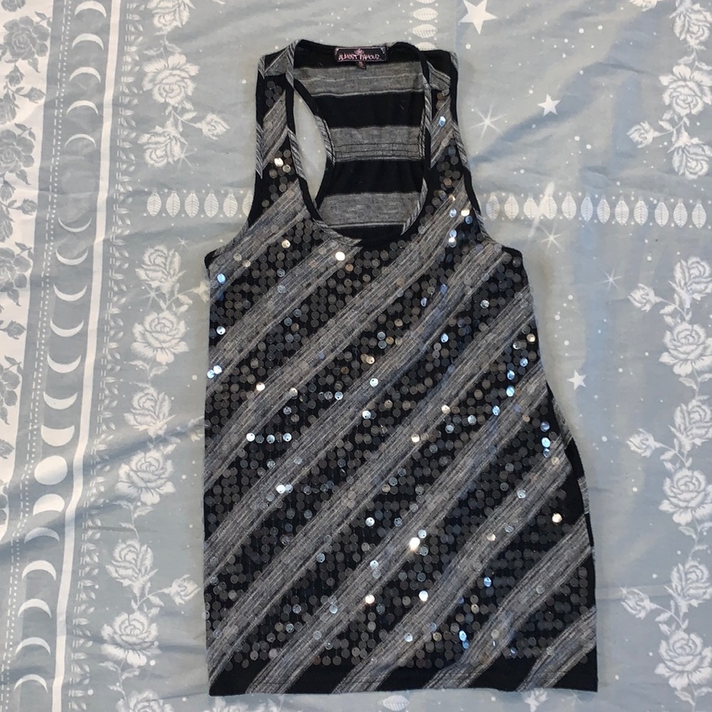 Sequined tank top